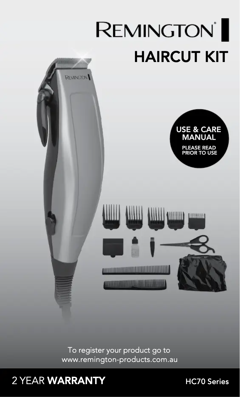 Page n°1 - Manuel utilisateur Remington HC70A