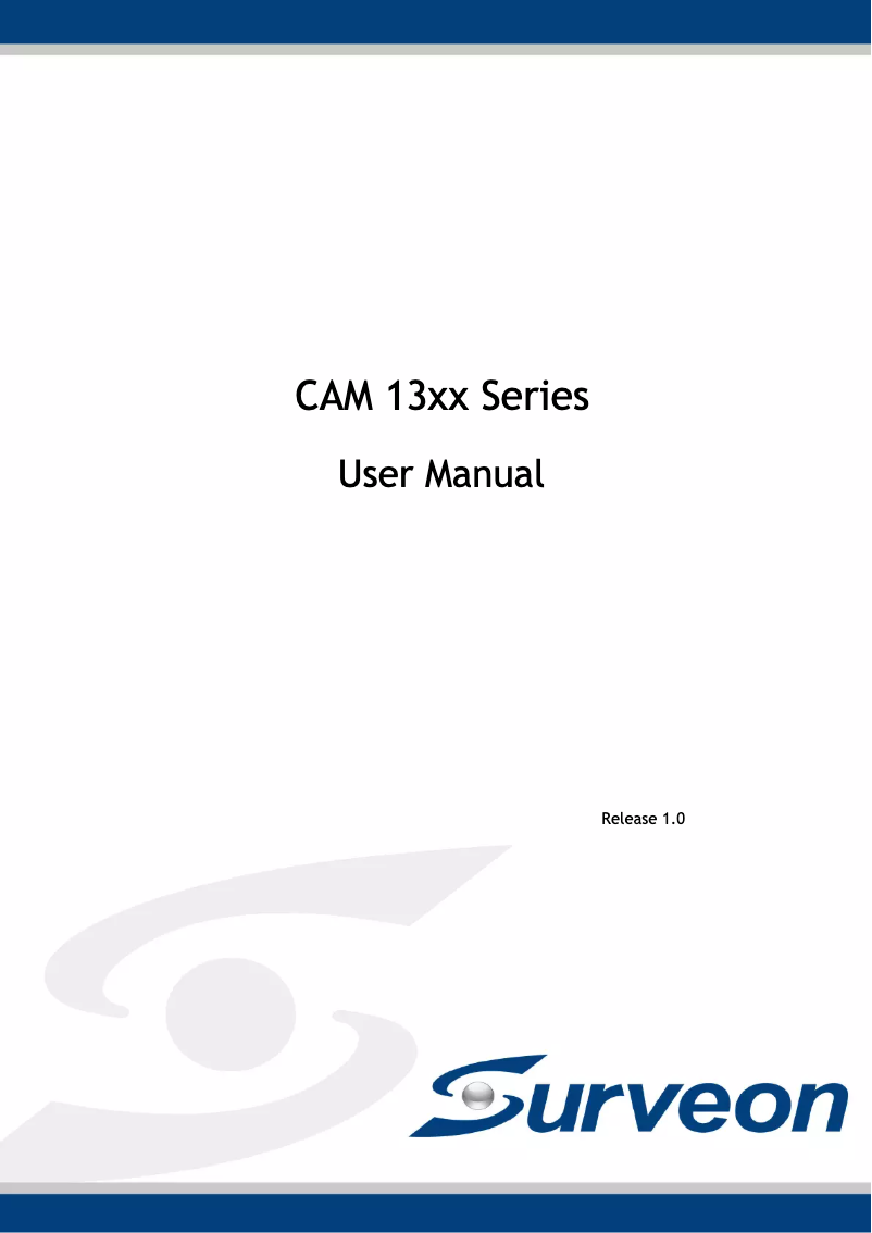 Page n°1 - Manuel utilisateur Infortrend CAM1301