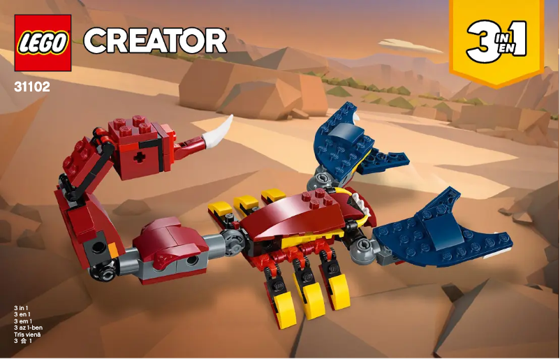 Page n°1 - Manuel utilisateur Lego Creator 31102