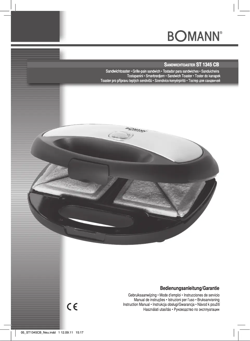Page 1 de la notice Manuel utilisateur Bomann ST 1345 CB