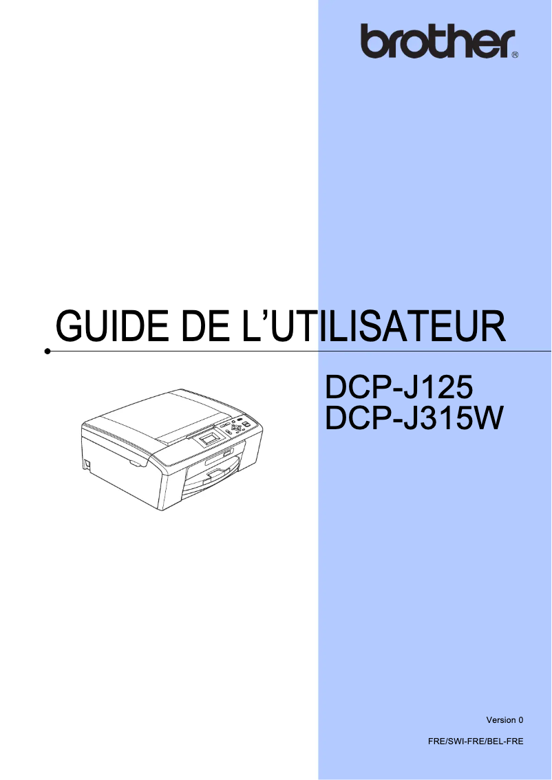 Page 1 de la notice Manuel utilisateur Brother DCP-J125