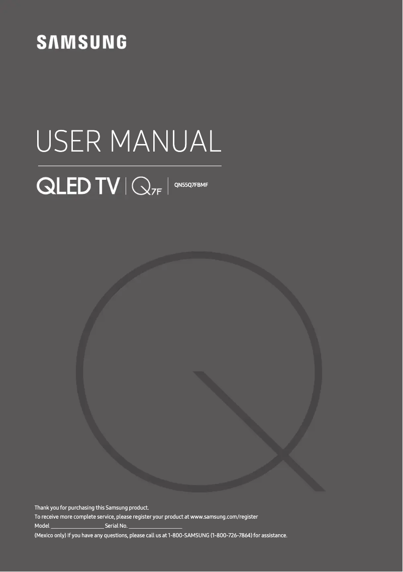 Página 1 del manual Manual de usuario Samsung QN55Q7FBMF