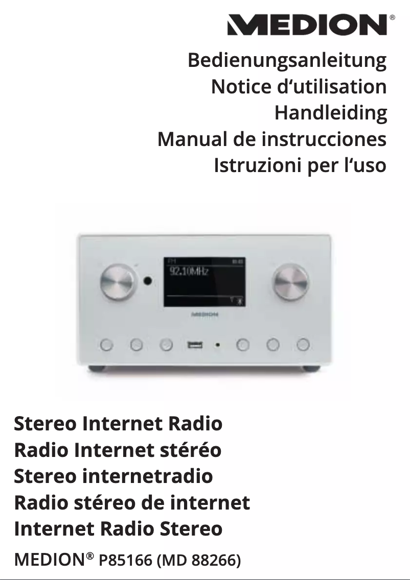 Page 1 de la notice Manuel utilisateur Medion P85166 (MD 88266)