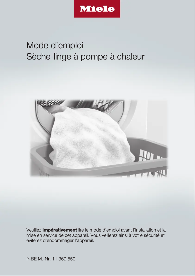 Page 1 de la notice Manuel utilisateur Miele TWD 440 WP