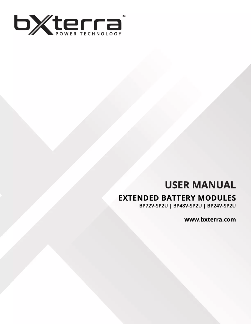 Page n°1 - Manuel utilisateur Bxterra BP72V-SP2U