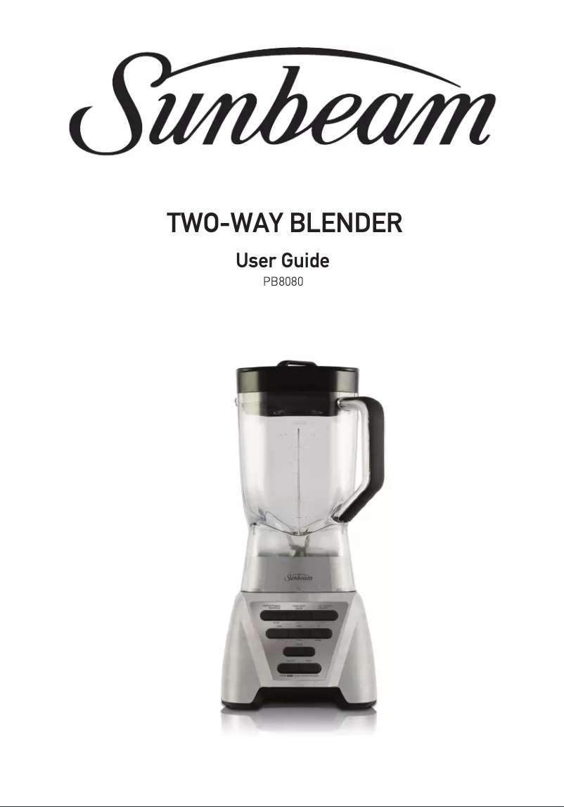 Page 1 de la notice Manuel utilisateur Sunbeam Two-Way PB8080