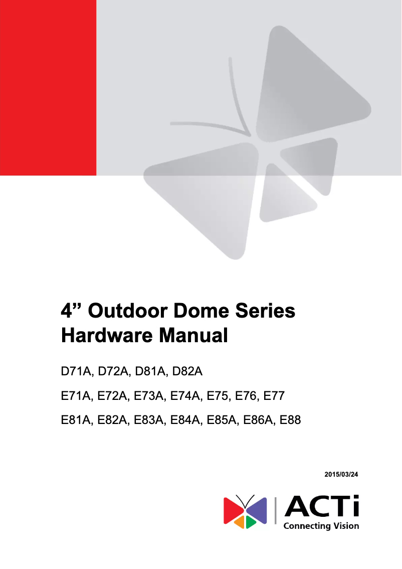 Image de la première page du manuel de l'appareil E86A