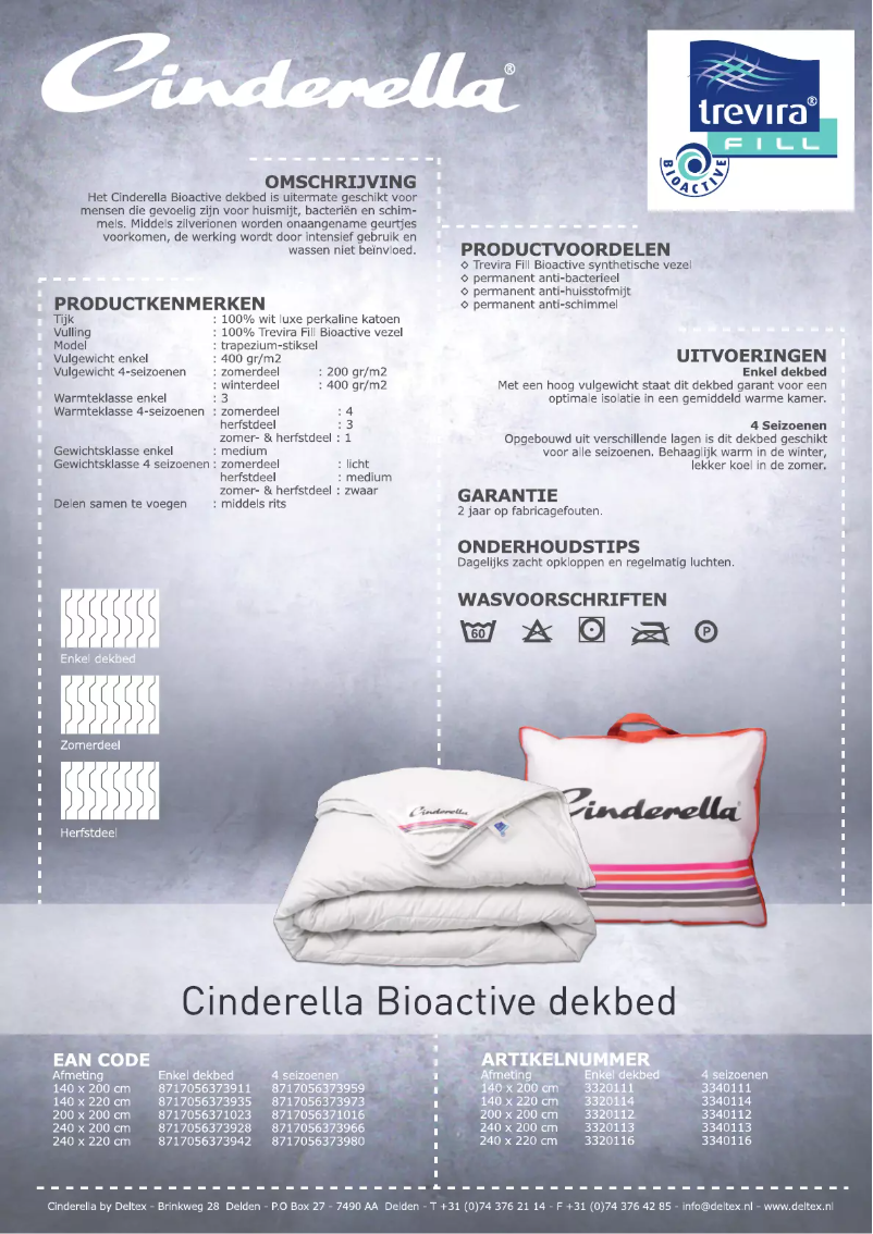 Page n°1 - Manuel utilisateur Cinderella Bioactive
