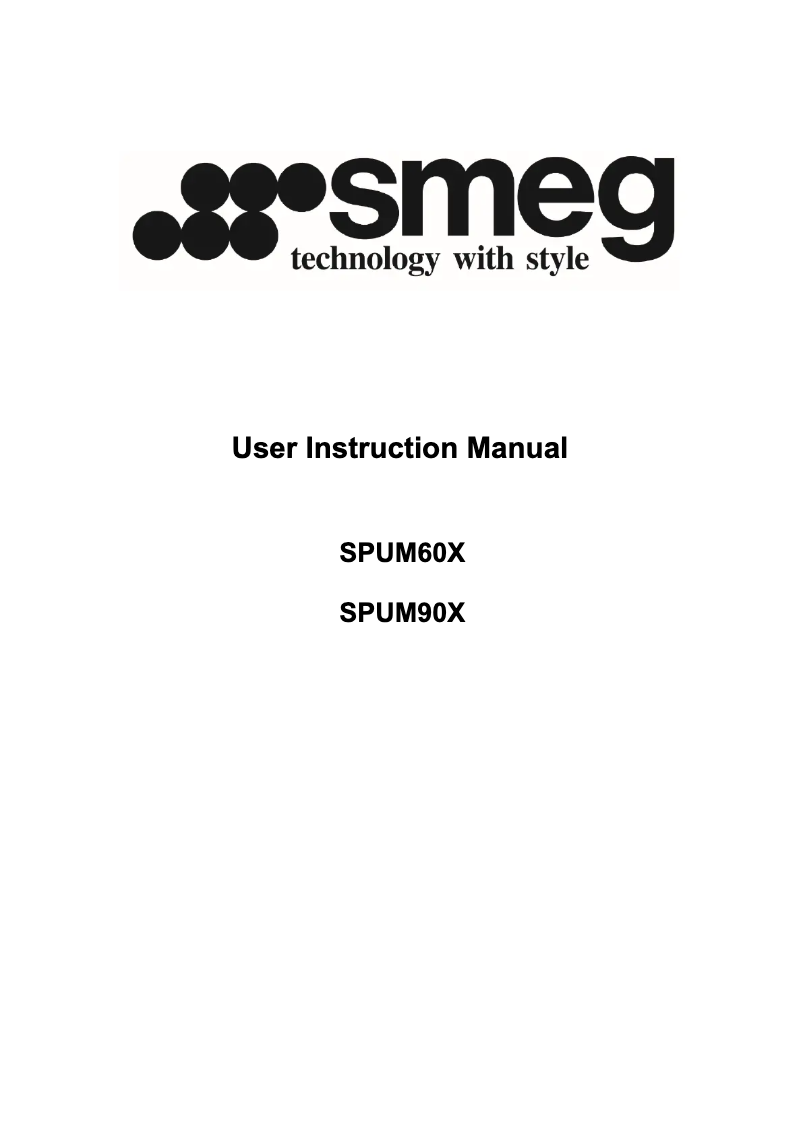 Page n°1 - Manuel utilisateur Smeg SPUM60X