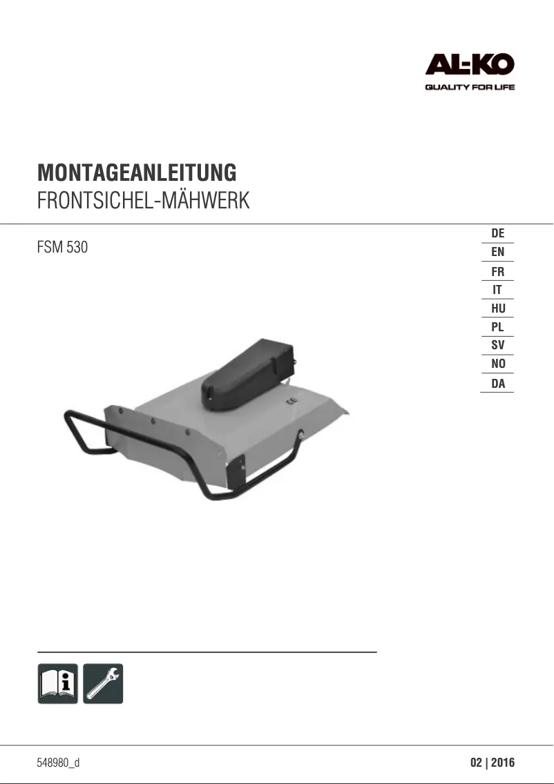 Image de la première page du manuel de l'appareil Attachment Fsm 530