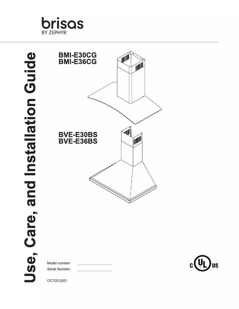 Page 1 de la notice Guide d'installation Zephyr BVEE36BS