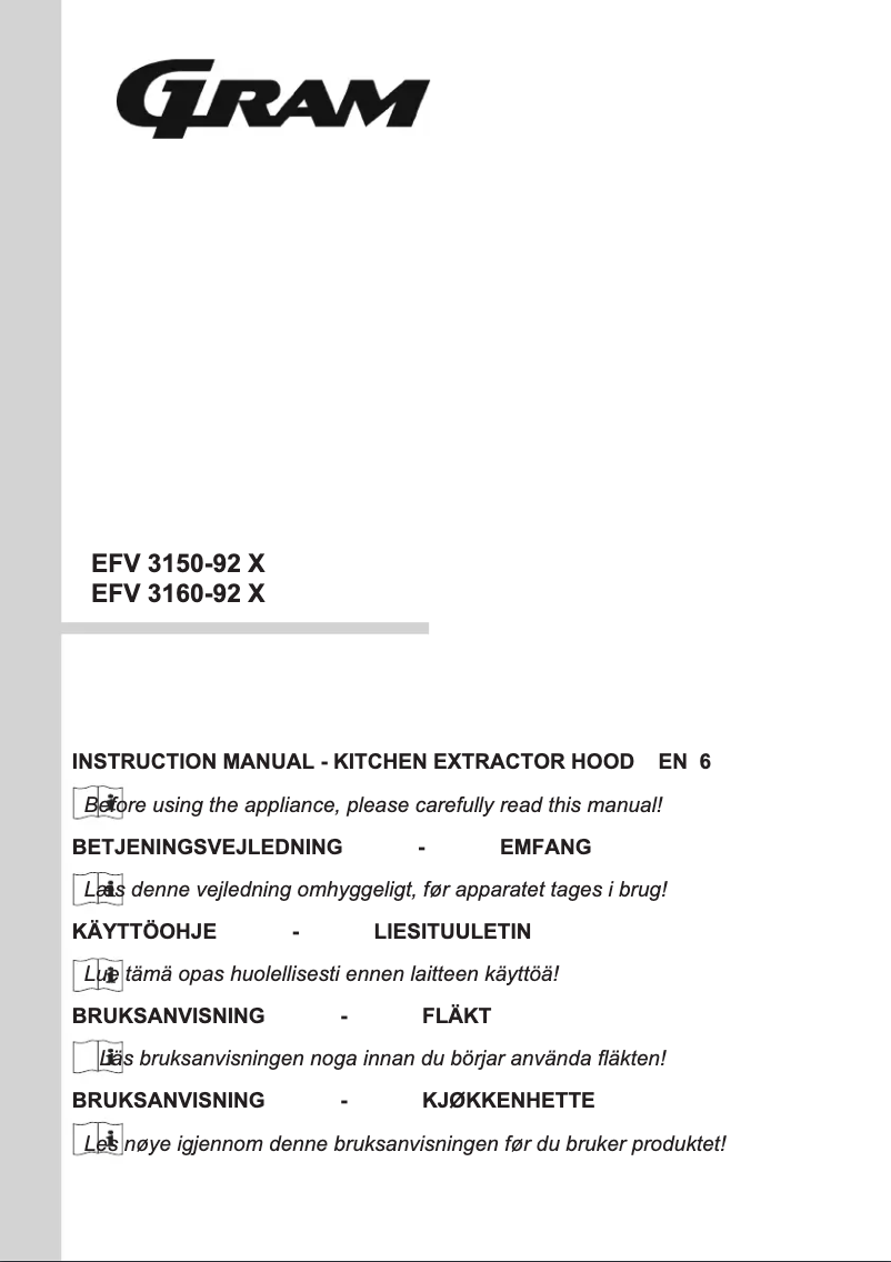 Imagen de la primera página del manual del dispositivo EFV 3160-92 X