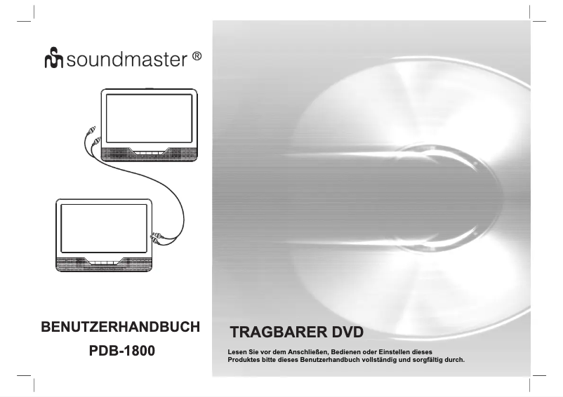 Image de la première page du manuel de l'appareil PDB1800