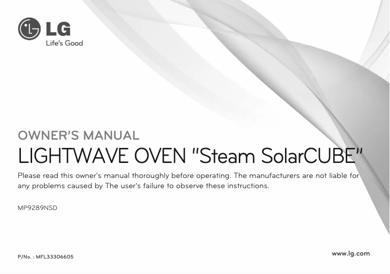 Page 1 de la notice Manuel utilisateur LG MP9289NSD