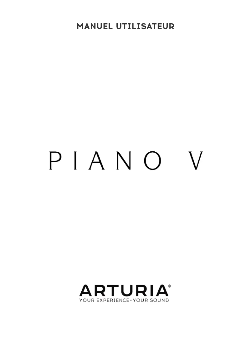 Page n°1 - Manuel utilisateur Arturia Piano V2
