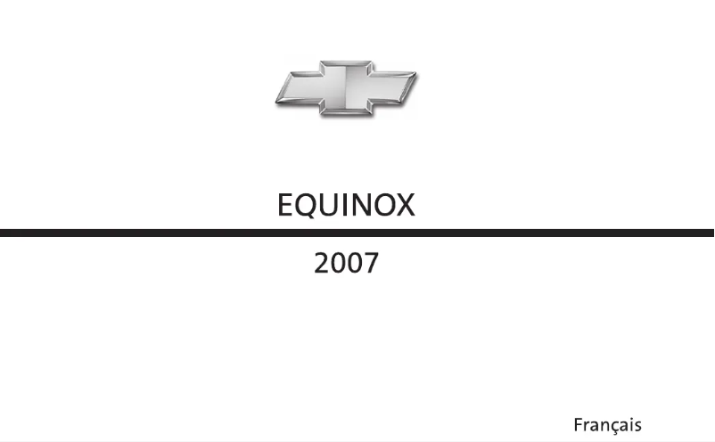 Page 1 de la notice Manuel utilisateur Chevrolet Equinox (2007)