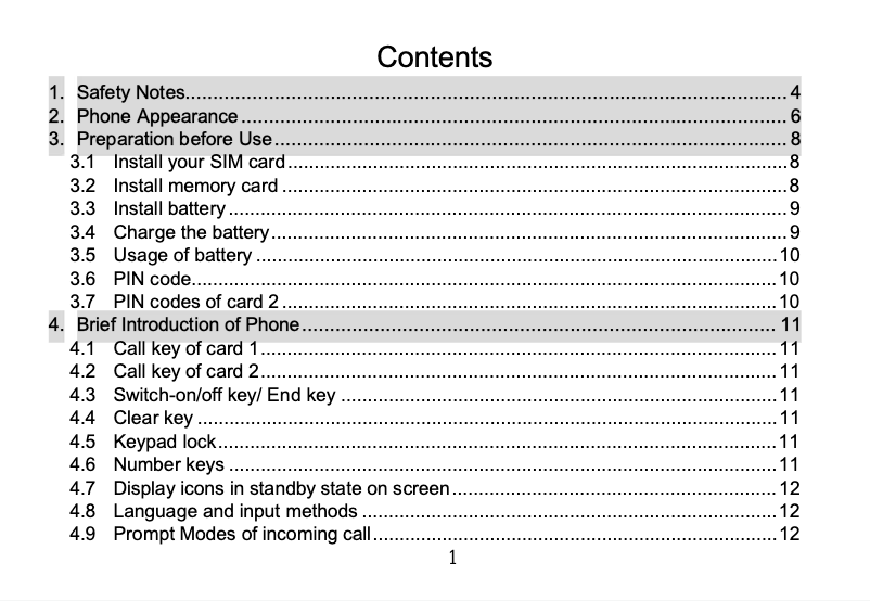 Image de la première page du manuel de l'appareil Mini Dual