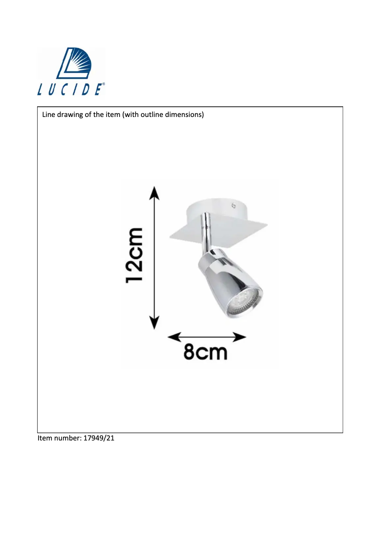 Page n°1 - Manuel utilisateur Lucide Lana 17949/21/11