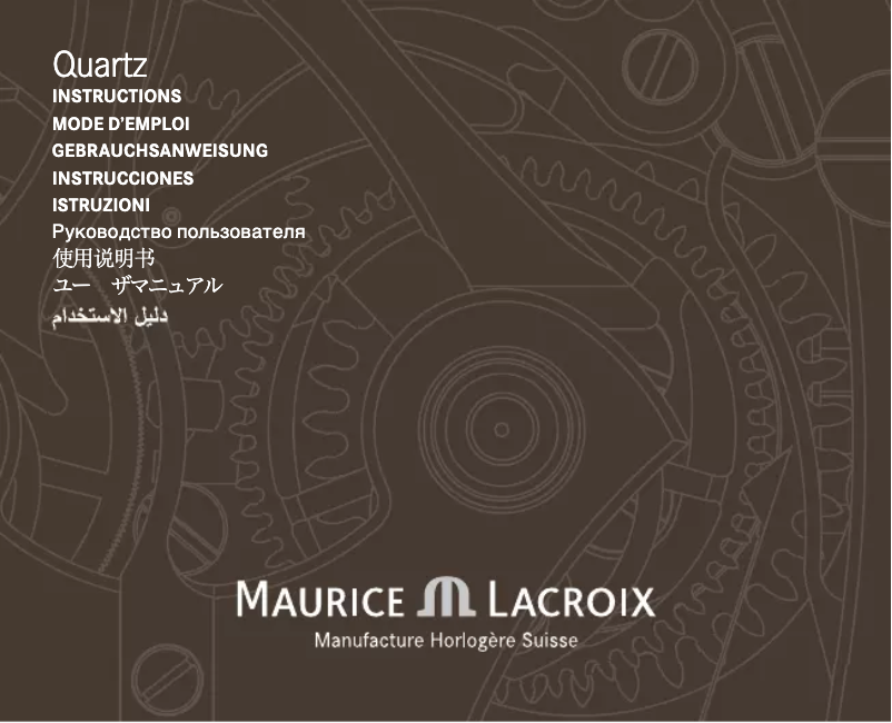 Page n°1 - Manuel utilisateur Maurice Lacroix LC 1227