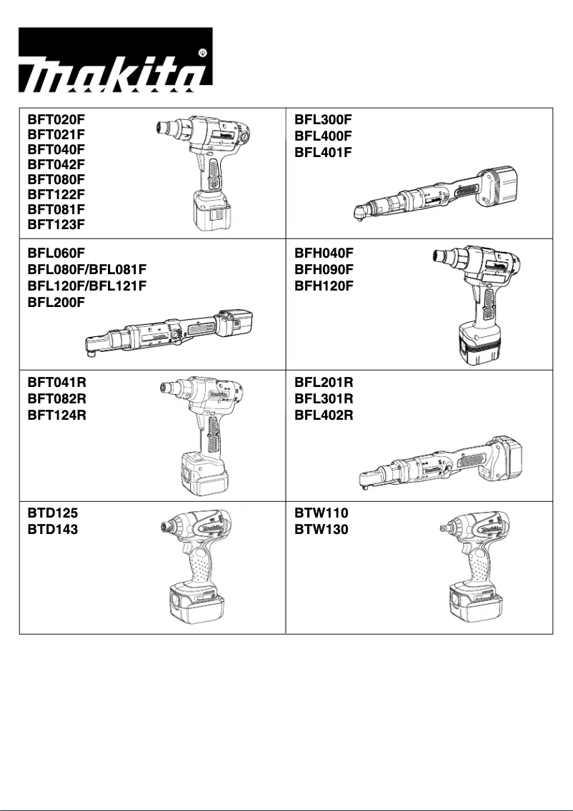 Page n°1 - Manuel utilisateur Makita BFL120F