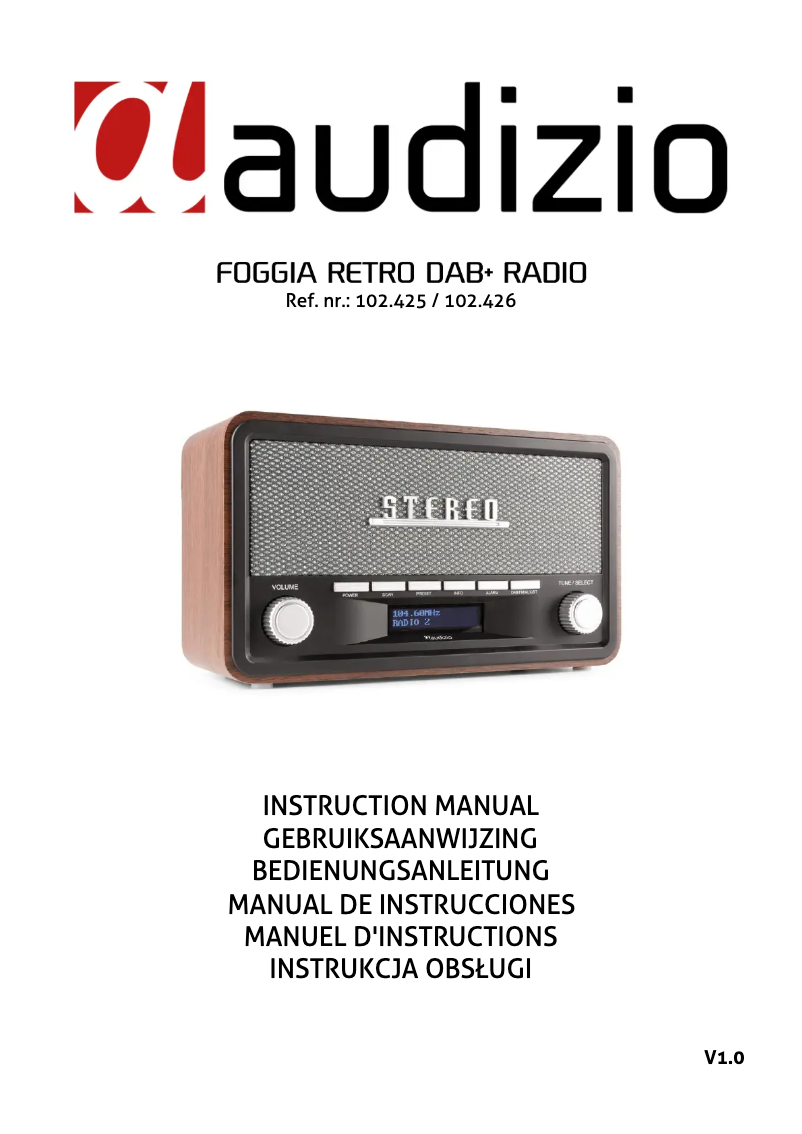 Page n°1 - Manuel utilisateur Audizio Foggia