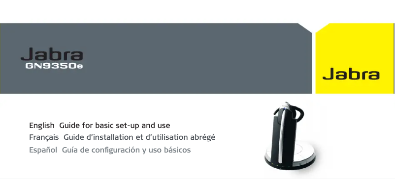 Page 1 de la notice Manuel utilisateur Jabra GN9350e