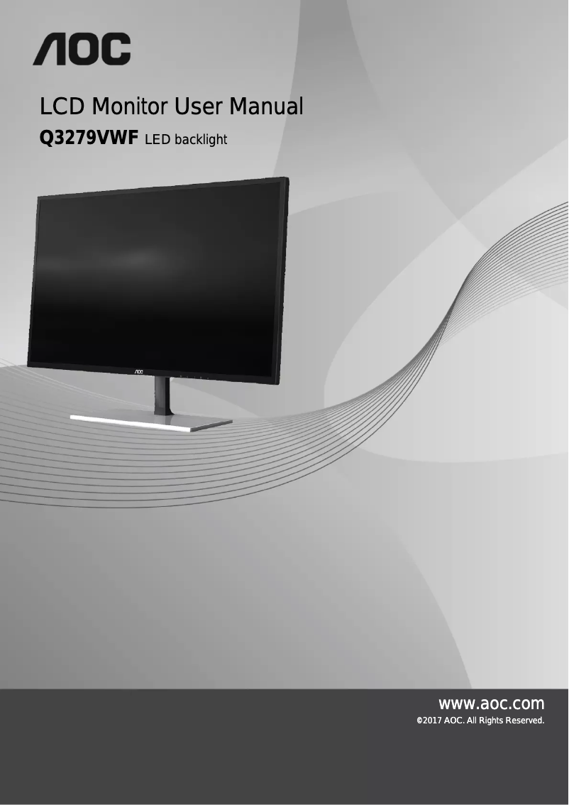 Page n°1 - Manuel utilisateur AOC Value-line Q3279VWF