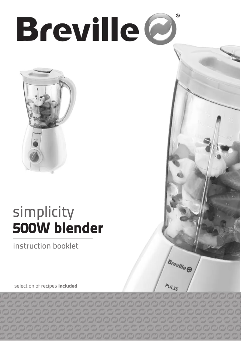 Page 1 de la notice Manuel utilisateur Breville VBL074