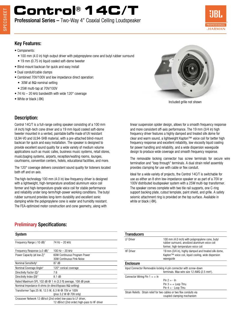 Image de la première page du manuel de l'appareil Control 14C/T