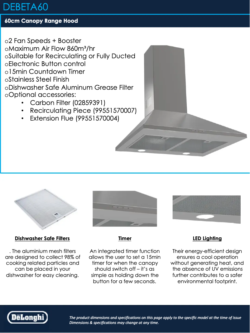 Image de la première page du manuel de l'appareil DEBETA60