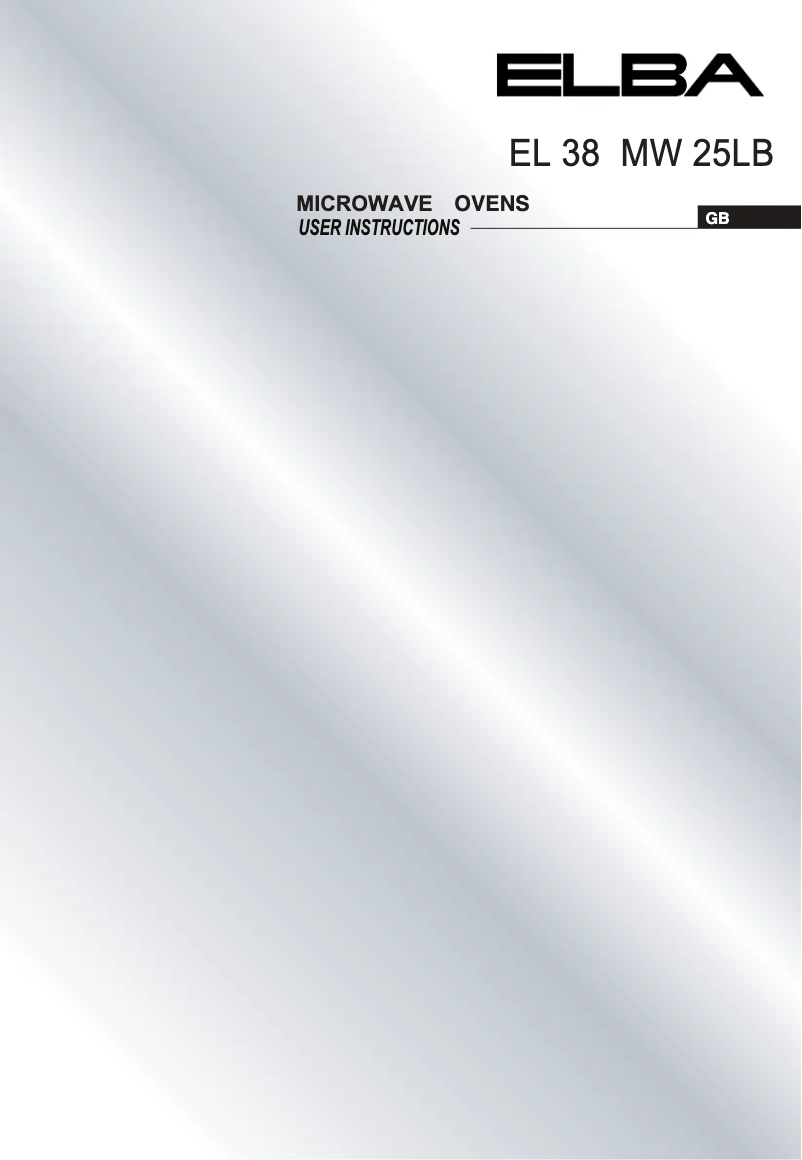 Page 1 de la notice Manuel utilisateur Elba Elio EL 38B MW 25L