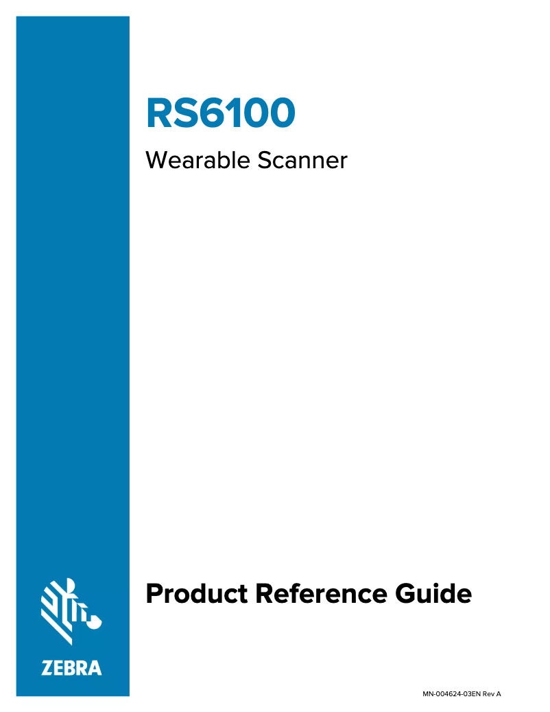 Page 1 de la notice Manuel utilisateur Zebra RS6100