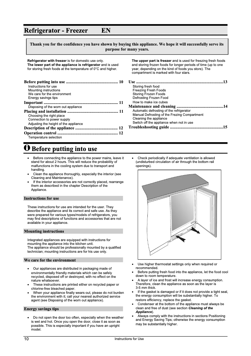Image de la première page du manuel de l'appareil RIU1346LA