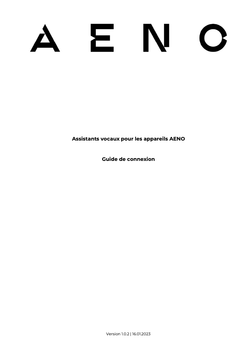 Page n°1 - Manuel utilisateur AENO EK7S