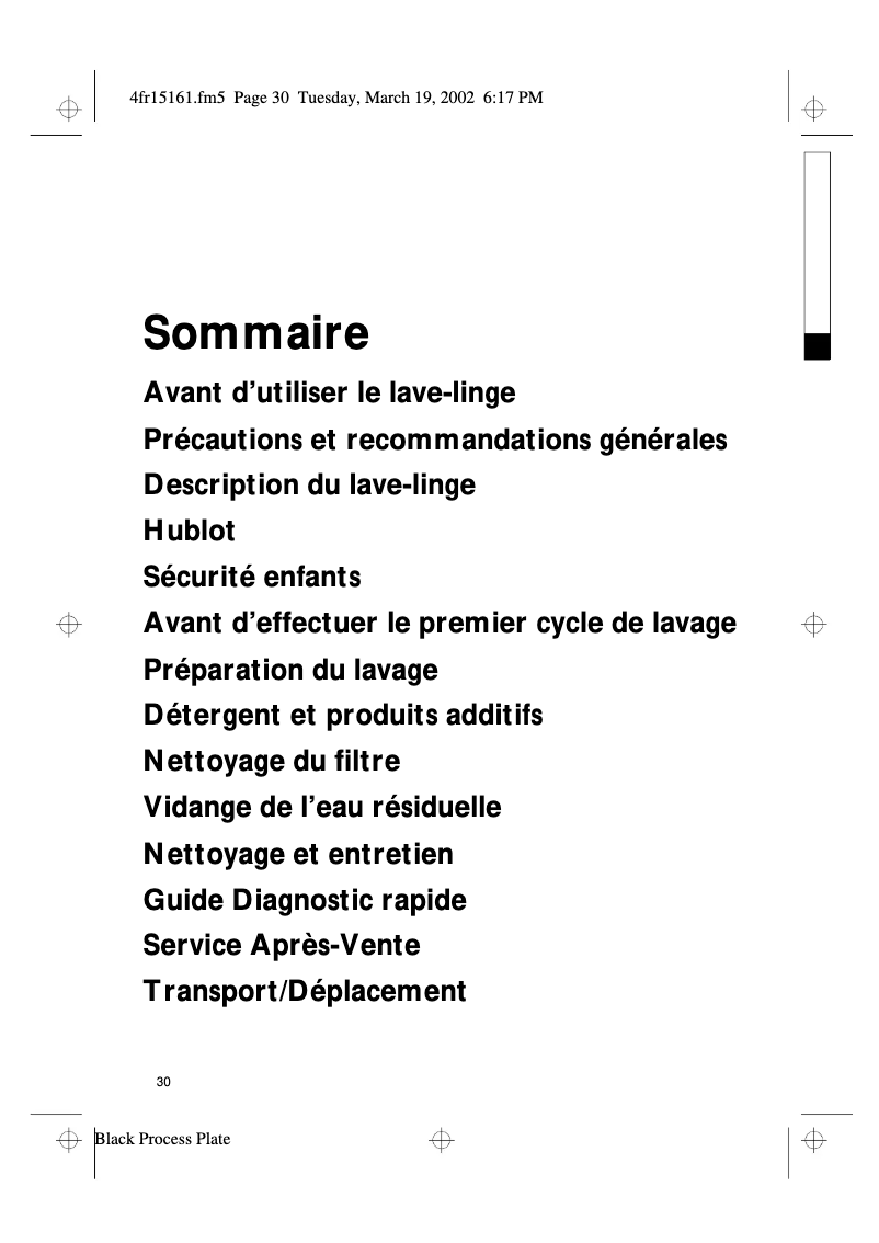 Image de la première page du manuel de l'appareil WAS 4740