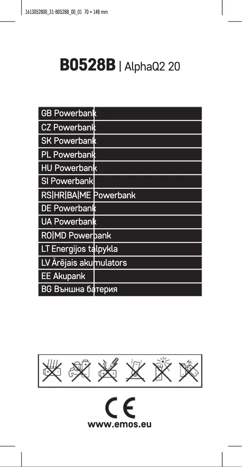 Page 1 de la notice Manuel utilisateur Emos B0528B