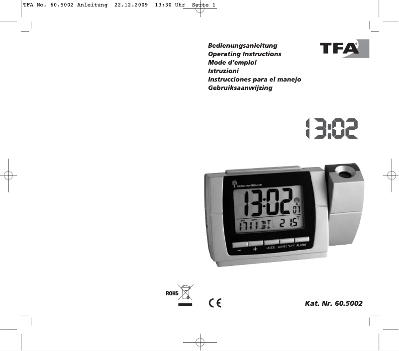 Page 1 of the manual User Manual TFA 60.5002