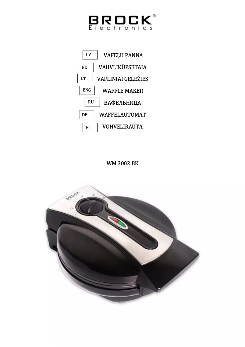 Image de la première page du manuel de l'appareil WM 3002 BK