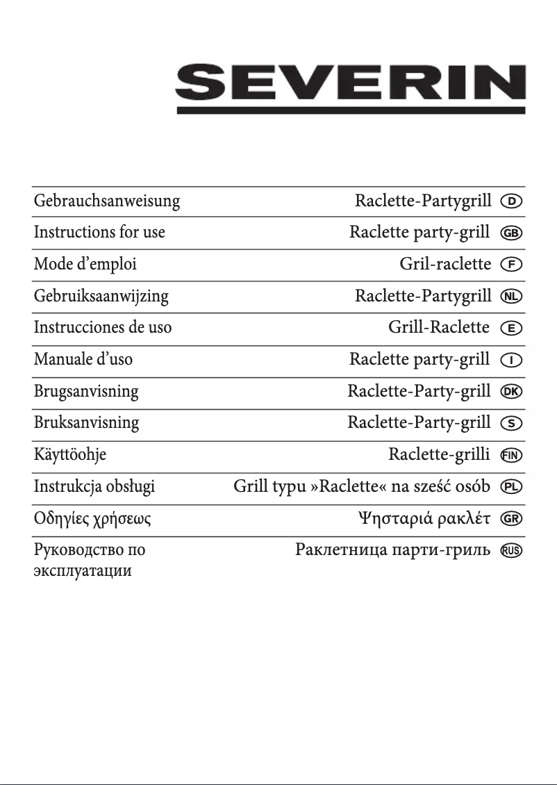 Page 1 de la notice Manuel utilisateur Severin RG 2671