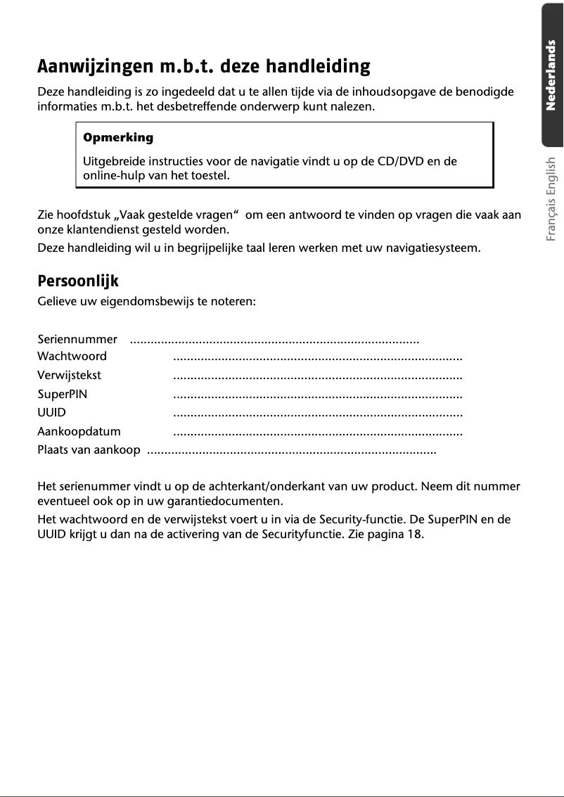 Page n°1 - Manuel utilisateur Medion PNA E 4445