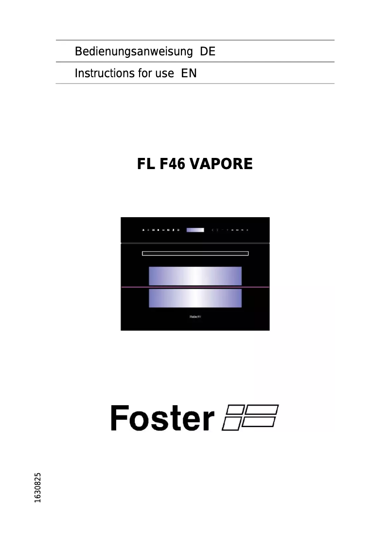 Page 1 de la notice Manuel utilisateur Foster FL F46 VAPORE