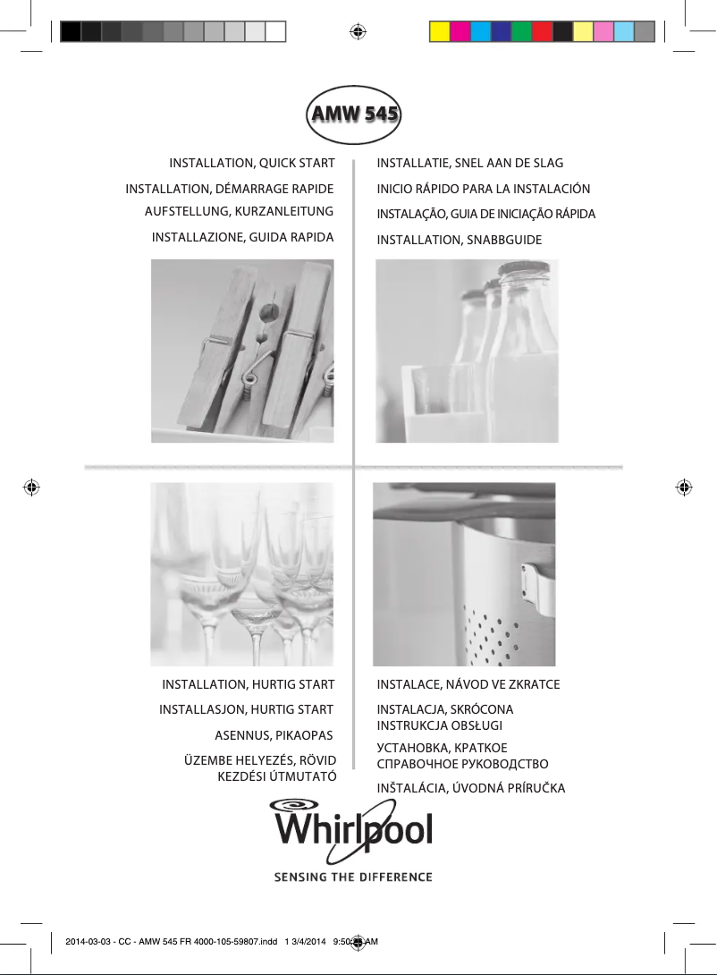 Page n°1 - Manuel utilisateur Whirlpool AMW 545