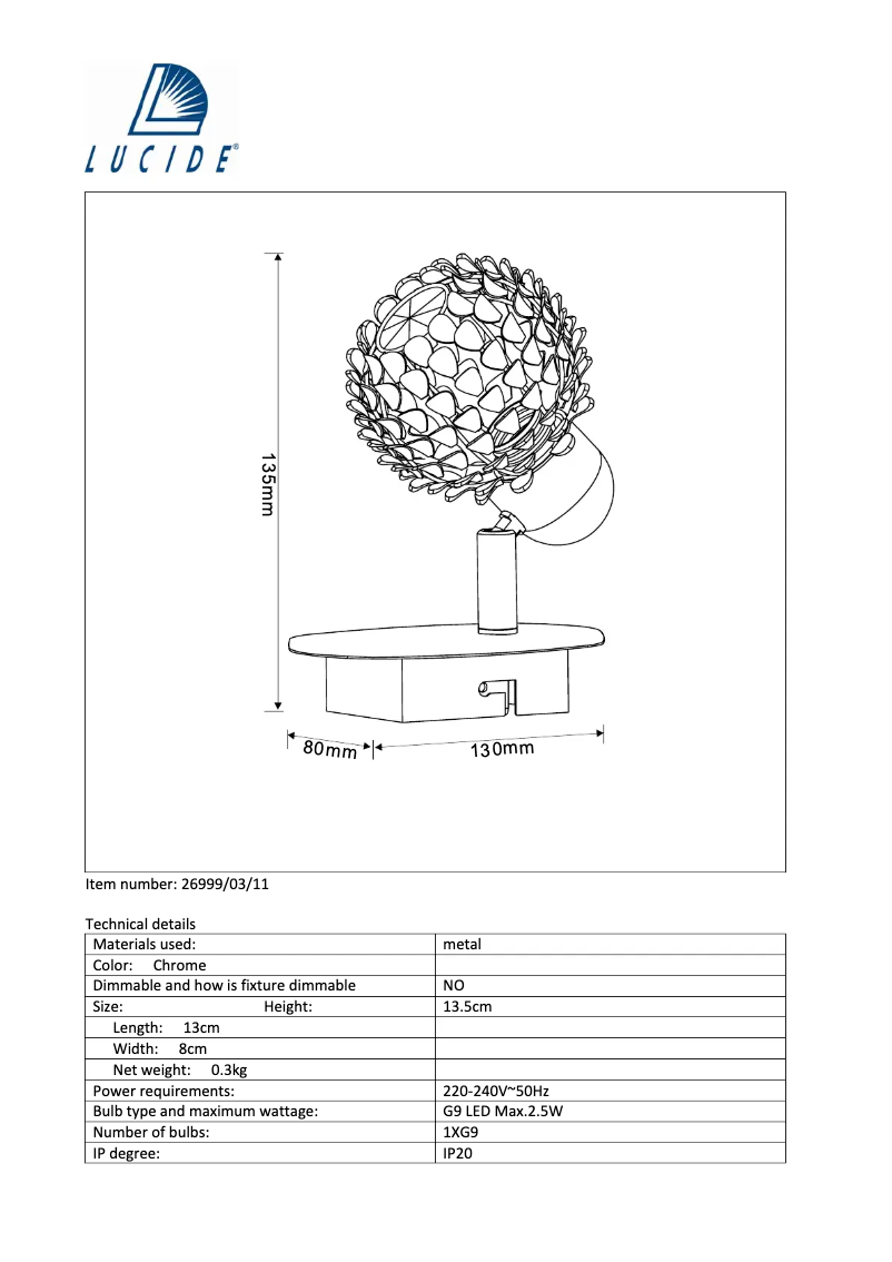 Image de la première page du manuel de l'appareil Kyra 26999/03/11