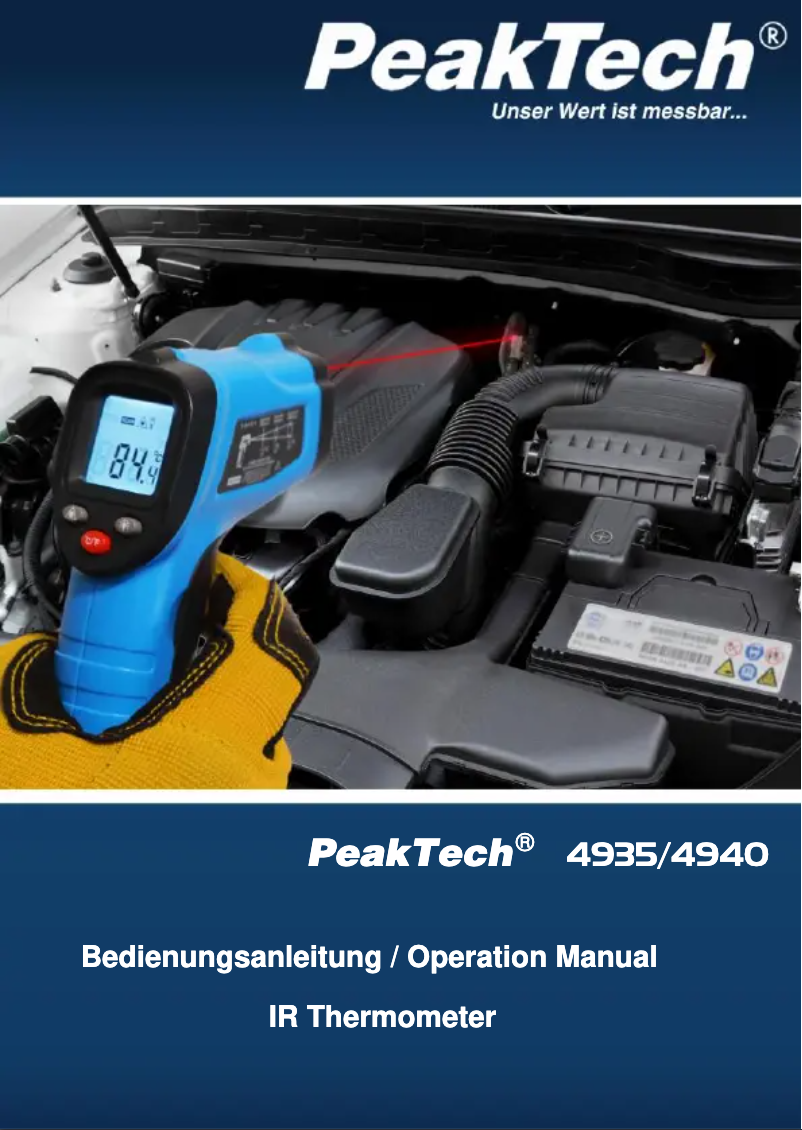 Page n°1 - Manuel utilisateur PeakTech 4935