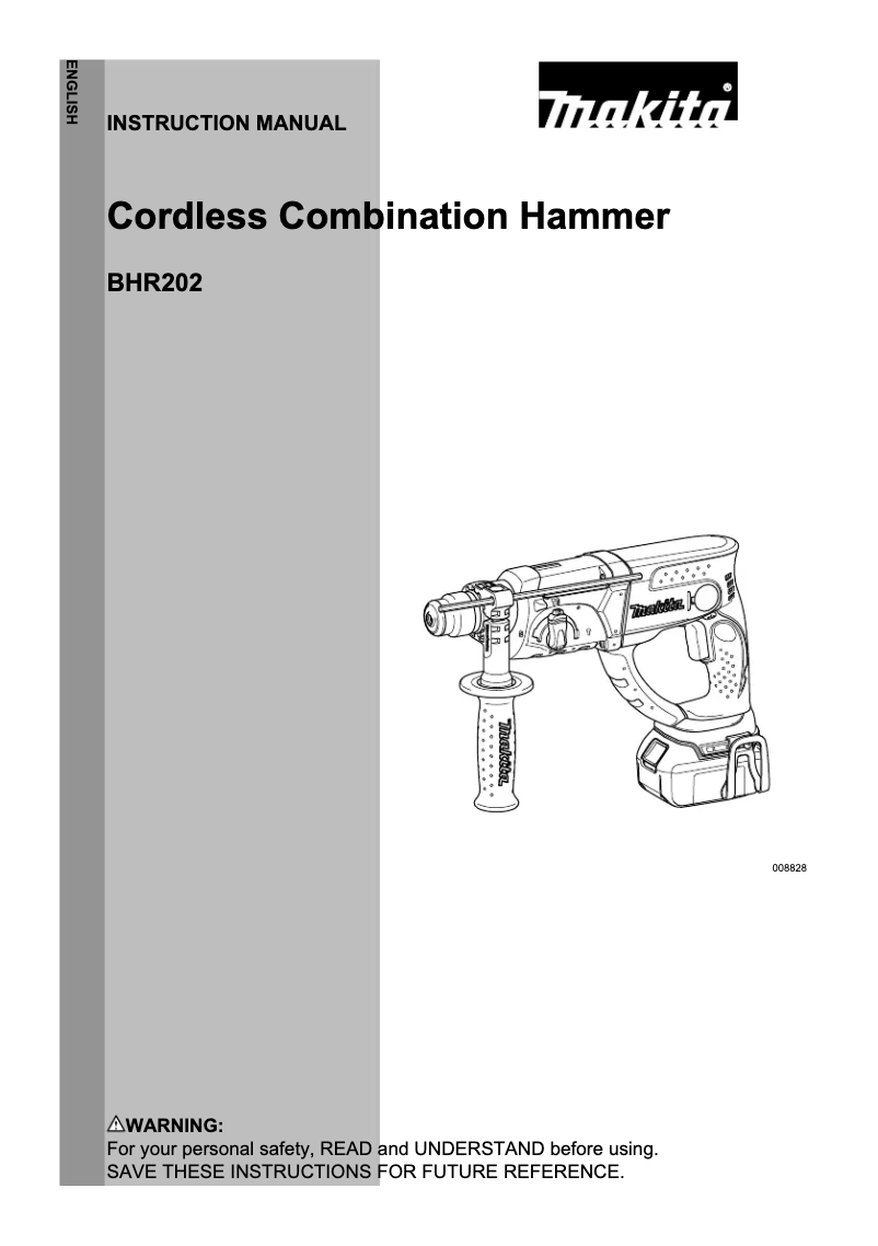 Page n°1 - Manuel utilisateur Makita XRH03Z