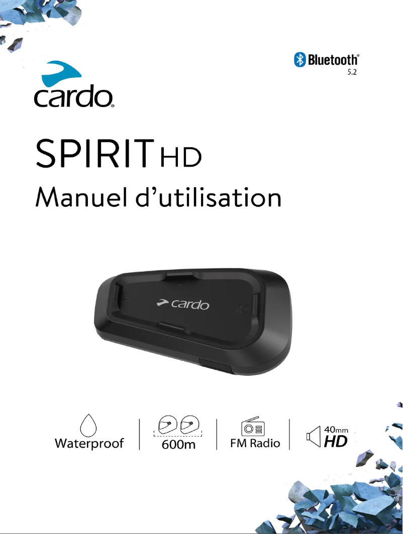 Page 1 de la notice Guide d'installation Cardo Spirit HD
