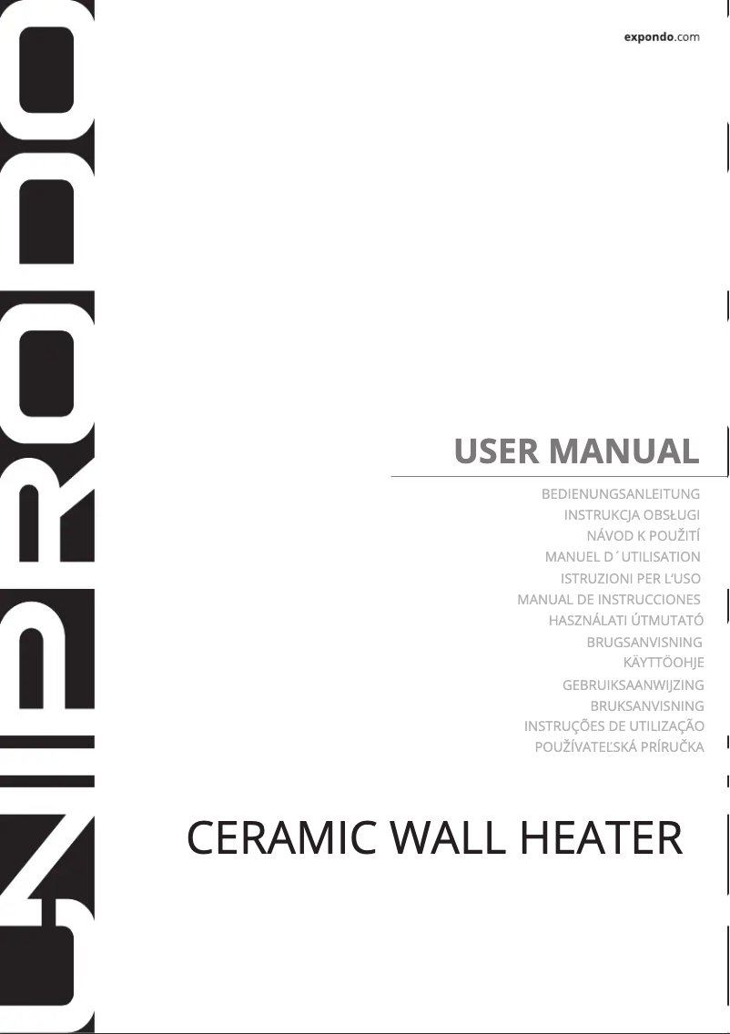 Page n°1 - Manuel utilisateur Uniprodo UNI_HEATER_10
