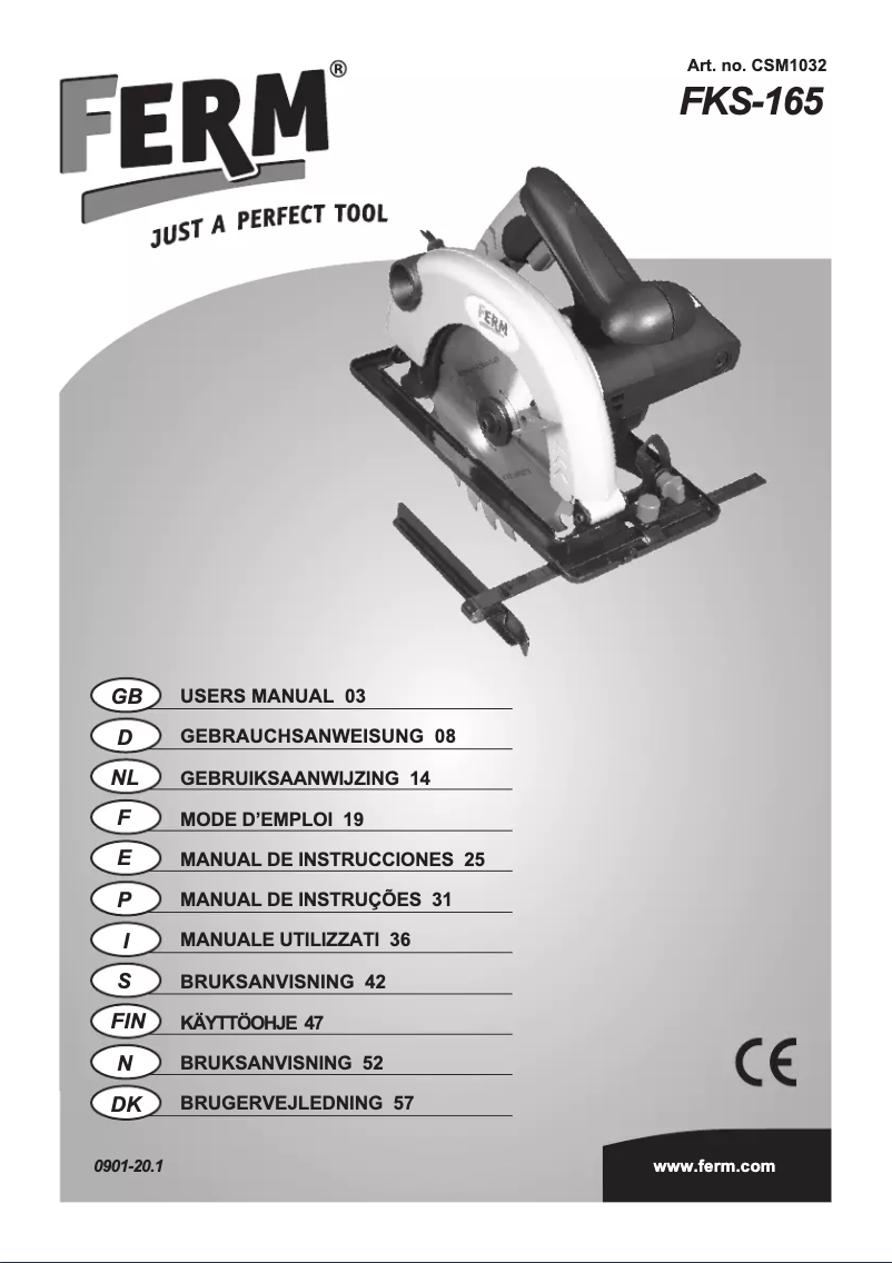 Page n°1 - Manuel utilisateur Ferm FKS-165