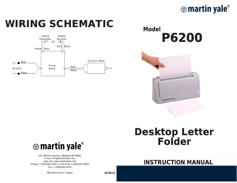 Page n°1 - Manuel utilisateur MartinYale P6200