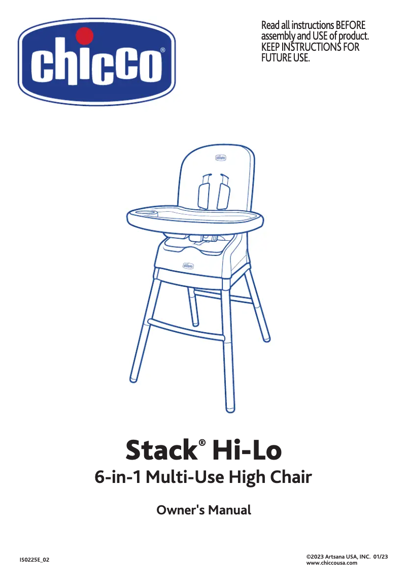 Image de la première page du manuel de l'appareil Stack Hi-Lo